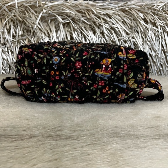 Vintage VERA BRADLEY Ping Petite Paddy Bag Zip Top Black Gold Toile Red Asian - Picture 9 of 12